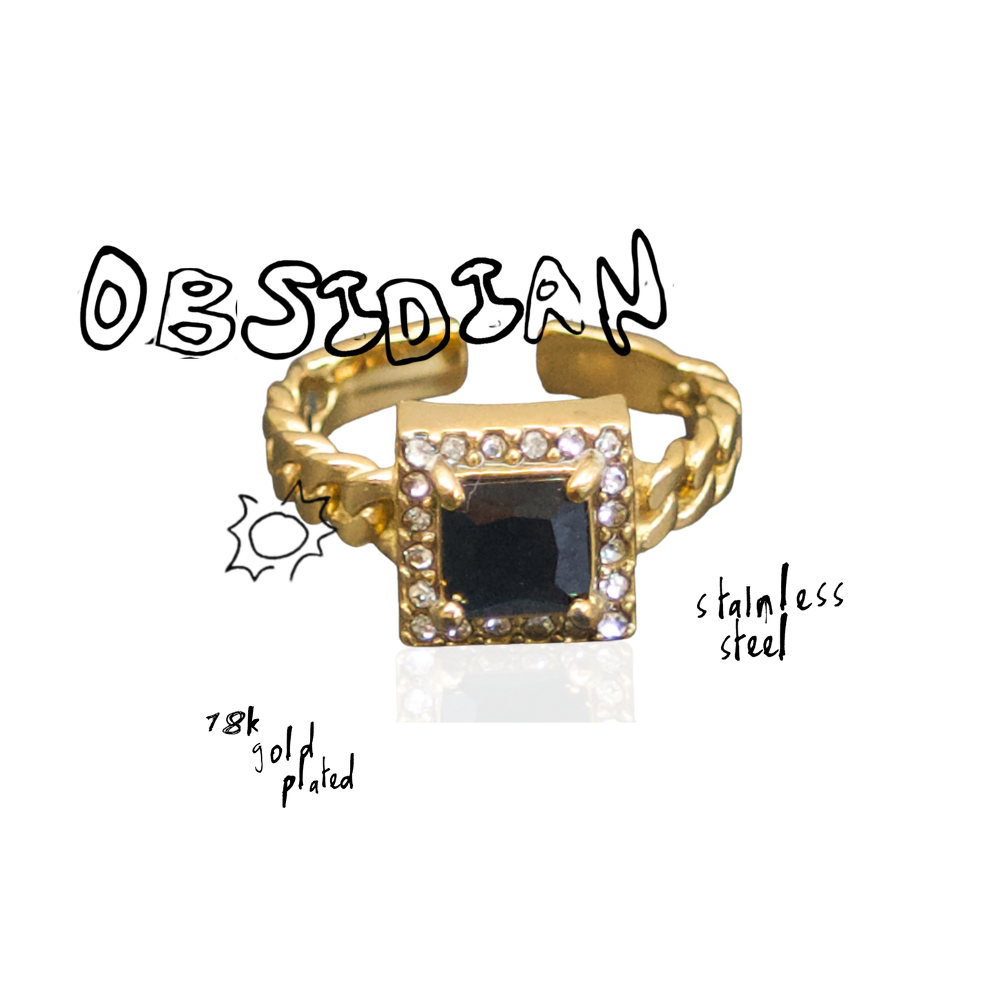 "Obsidian" Ring