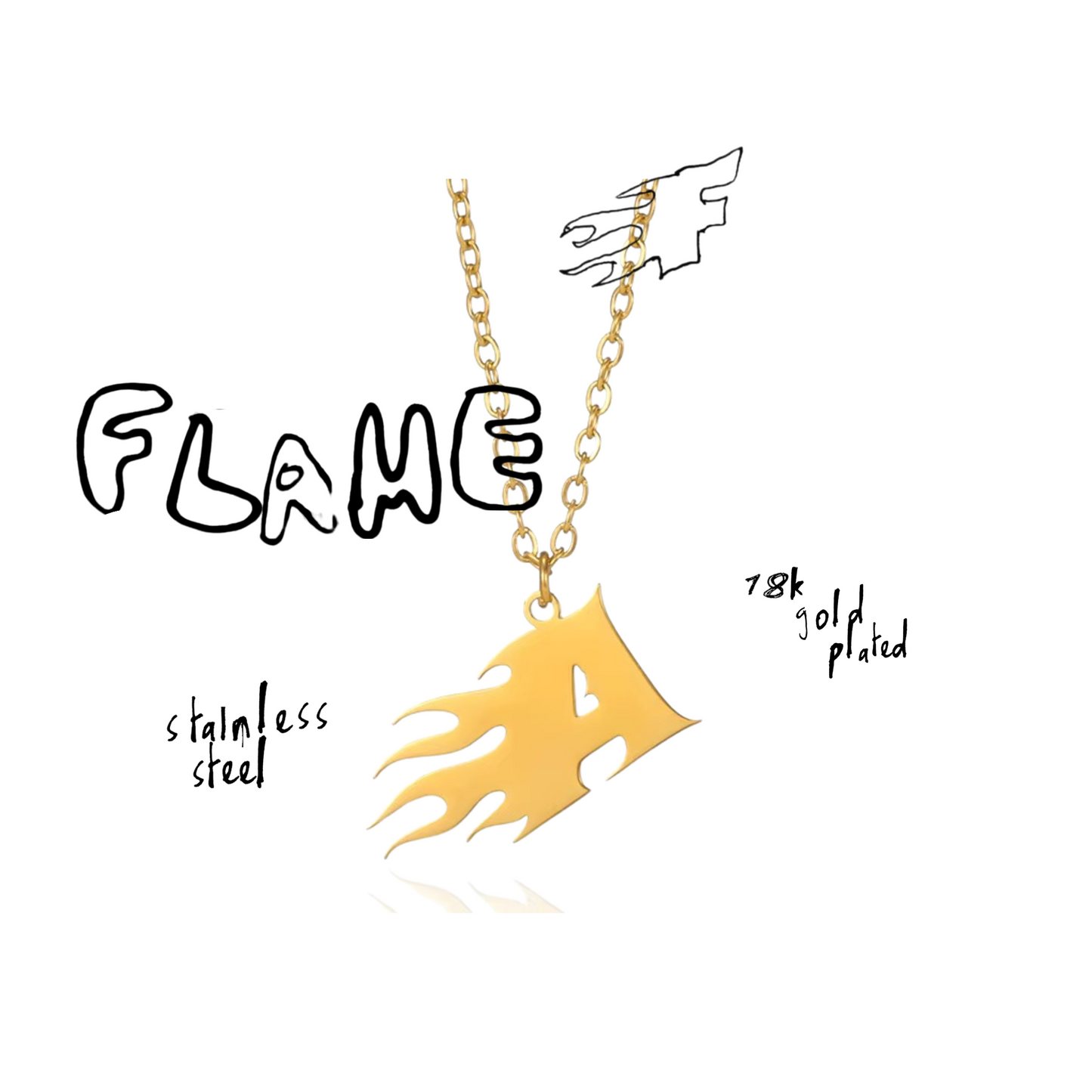 "Flame" Initials